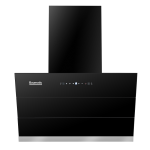 Baumatic BESC930BGL 90厘米 1400m3/hr 傾斜煙囪式抽油煙機 (黑色玻璃) (一體式油杯+智能手掃開關設計+電熱除油清洗)